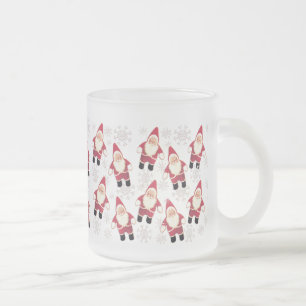 Santa Vintage Gnome Glass Christmas Mug