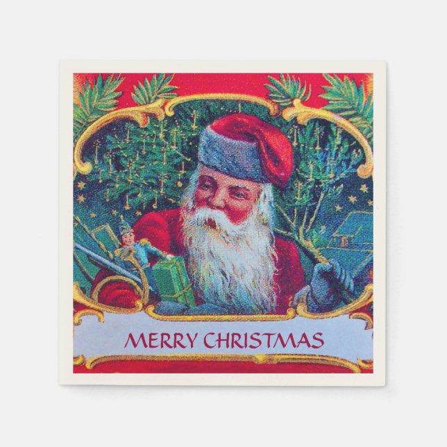 SANTA VINTAGE PAPER NAPKINS (Front)