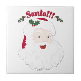 Santa!! Vintage Style Christmas Santa Ceramic Tile