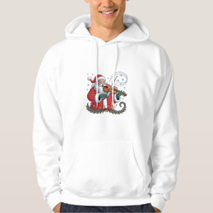 Santa Violin Player Violinist Christmas Music Xmas Hoodie