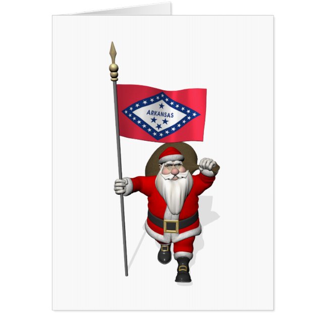 Santa Visiting Arkansas Card (Front)