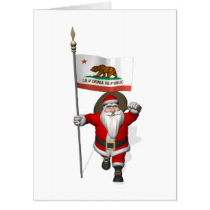 Santa Visiting California Card