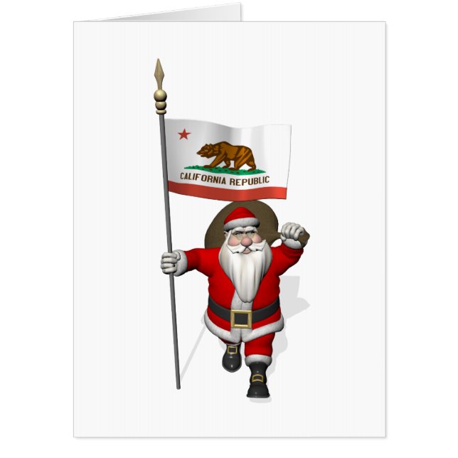 Santa Visiting California Card (Front)