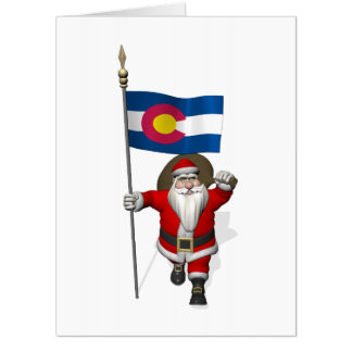 Santa Visiting Colorado Card