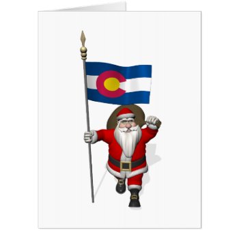 Santa Visiting Colorado Card by santa_claus_usa at Zazzle