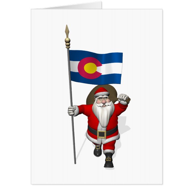 Santa Visiting Colorado Card (Front)