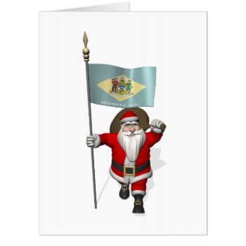 Santa Visiting Delaware Card by santa_claus_usa at Zazzle