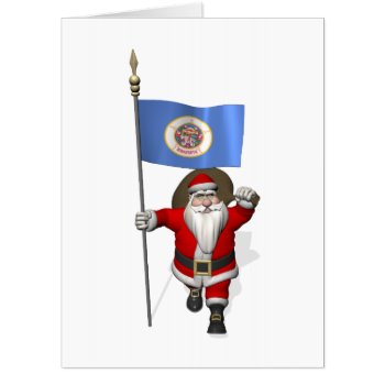Santa Visiting Minnesota Card by santa_claus_usa at Zazzle