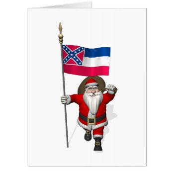 Santa Visiting Mississippi Card by santa_claus_usa at Zazzle