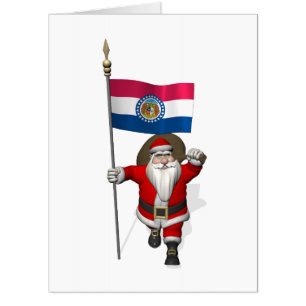Santa Visiting Missouri Card