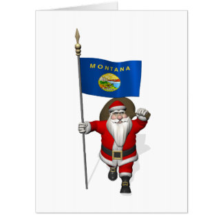 Santa Visiting Montana Card