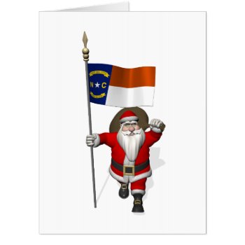 Santa Visiting North Carolina Card by santa_claus_usa at Zazzle
