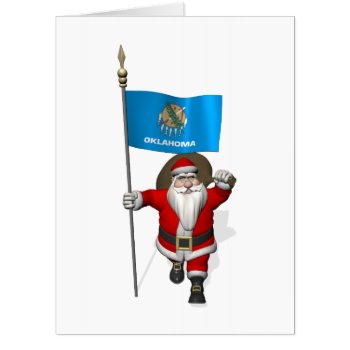 Santa Visiting Oklahoma Card by santa_claus_usa at Zazzle