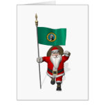 Santa Visiting Washington Card at Zazzle