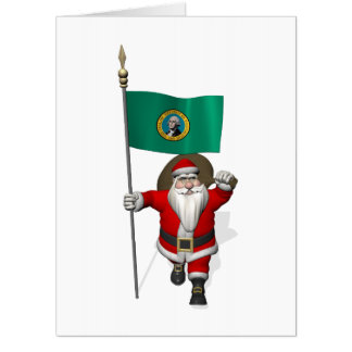 Santa Visiting Washington Card