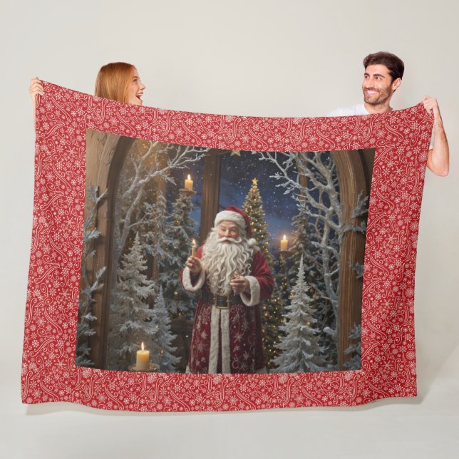 Santa Visits Fleece Blanket (In Situ)