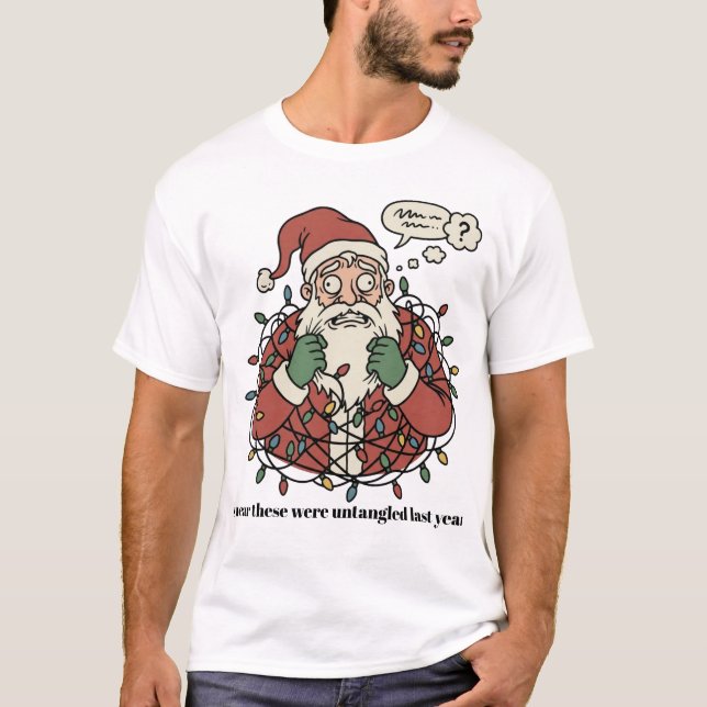 Santa vs. The Lights – Holiday Breakdown Tee (Front)