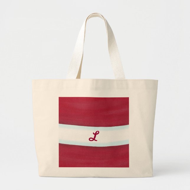 Santa Waist Christmas Monogram Canvas Bags (Front)