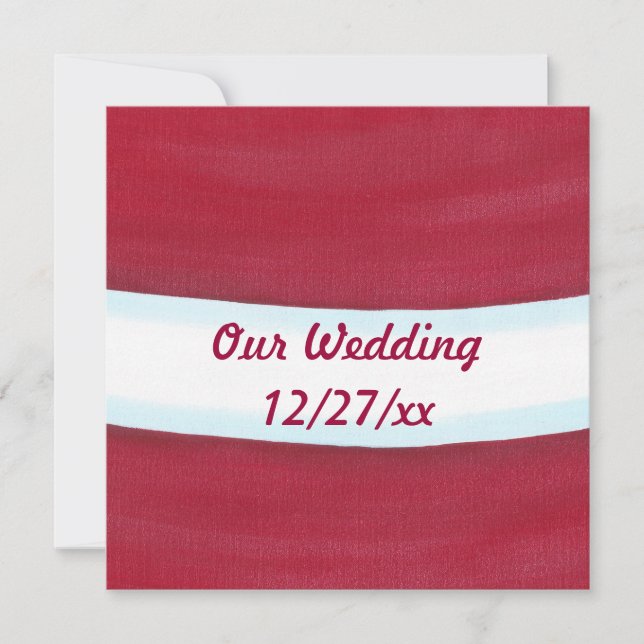 Santa Waist Christmas Wedding Invitations (Front)