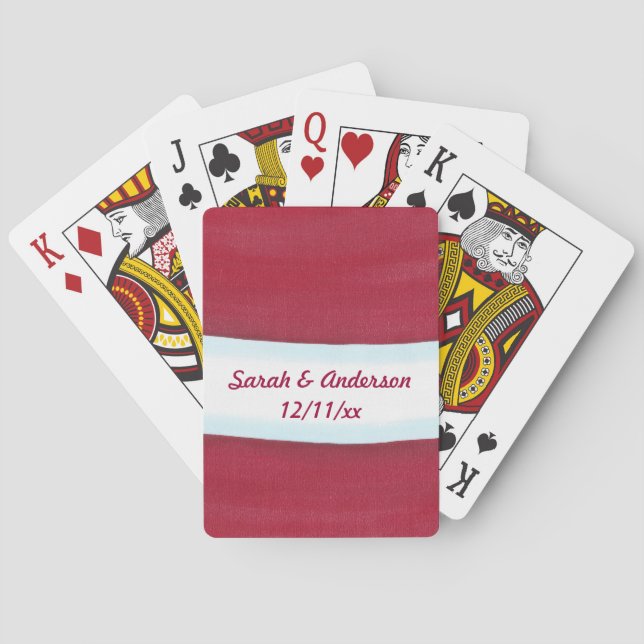 Santa Waist Christmas Wedding Playing Cards (Back)
