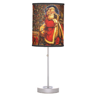 Santa-wallpaper Table Lamp