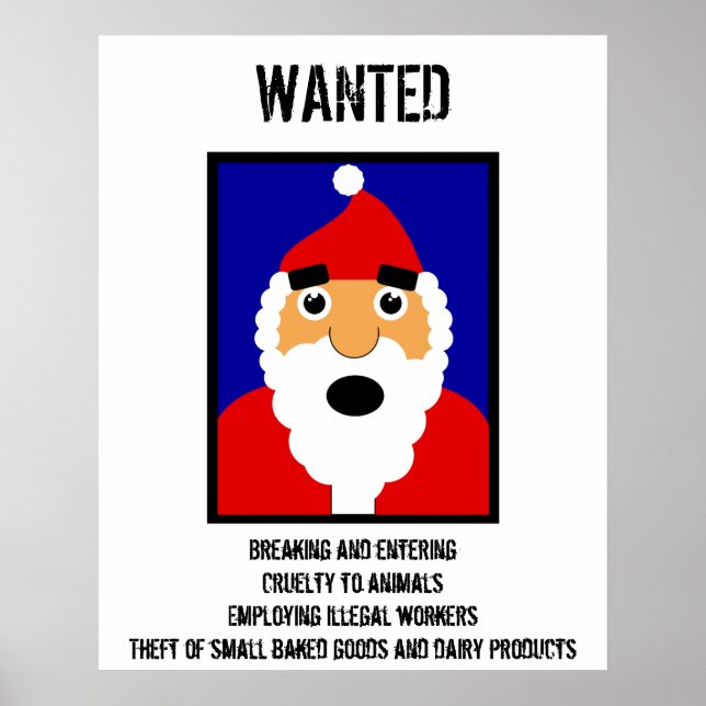Santa Wanted Poster (Front)