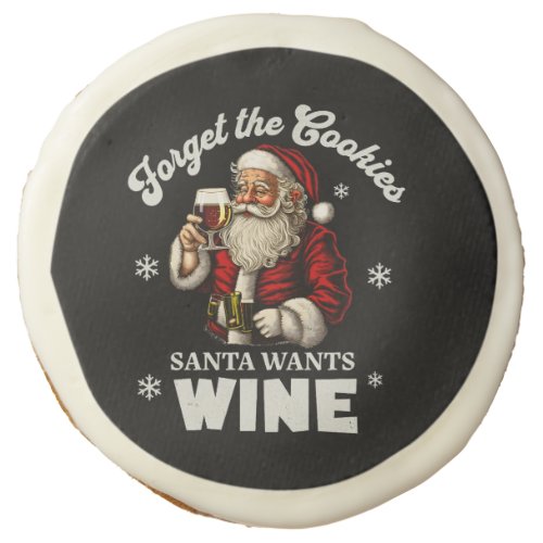 Santa wants wine sugar cookie