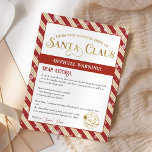 Santa Warning Letter Personalized Christmas<br><div class="desc">Keep the holiday magic alive with our Santa Official Warning Letter! Personalize this playful letter from Santa to encourage good behavior before Christmas. A fun and festive way to add excitement to the countdown to Christmas!</div>