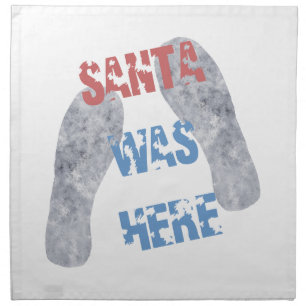 Santa Was Here Napkin