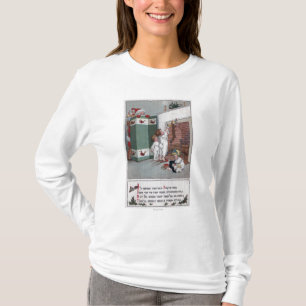 Santa Watching from behind screen T-Shirt