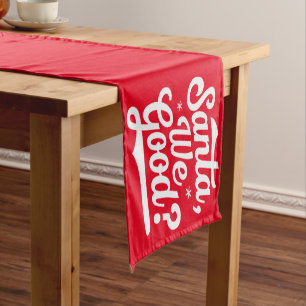 Santa We Good? Christmas Gift For Him For Her  Short Table Runner