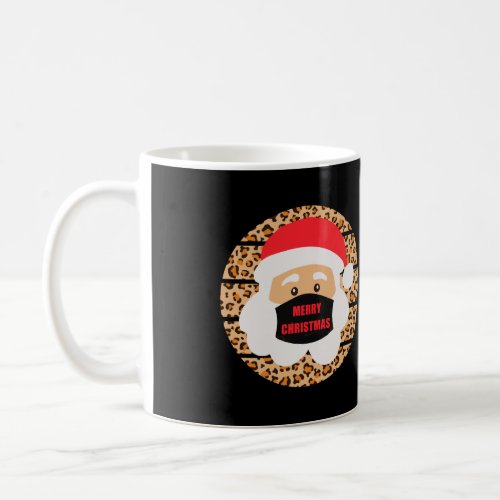 Santa Wearing Mask Quarantine Christmas 2020 Leopa Coffee Mug