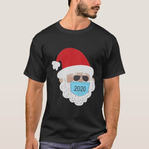 Santa Wearing Mask Quarantine Christmas 2020 T_Shirt