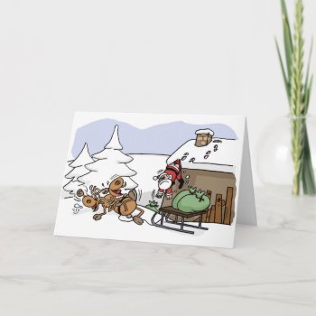 Santa Weggie Christmas Seasons Greetings Card by Unique_Christmas at Zazzle