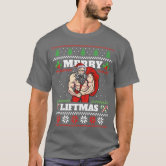 Merry Liftmas Fitness Christmas Shirt Santa Deadlift Gym Xmas Men