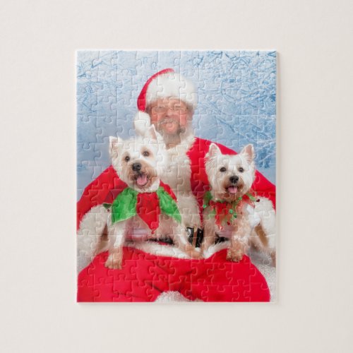 Santa Westies Jigsaw Puzzle