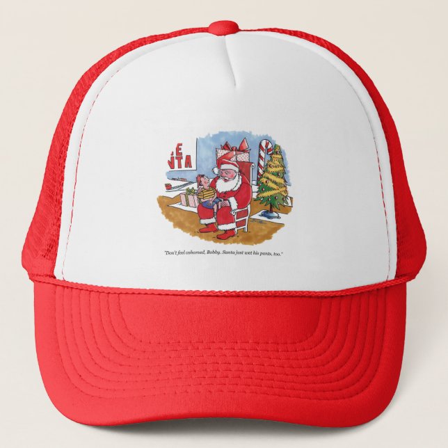 Santa Wet red and white foam trucker hat (Front)