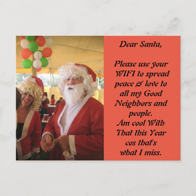 Santa What I Miss This Year Cards (Front)