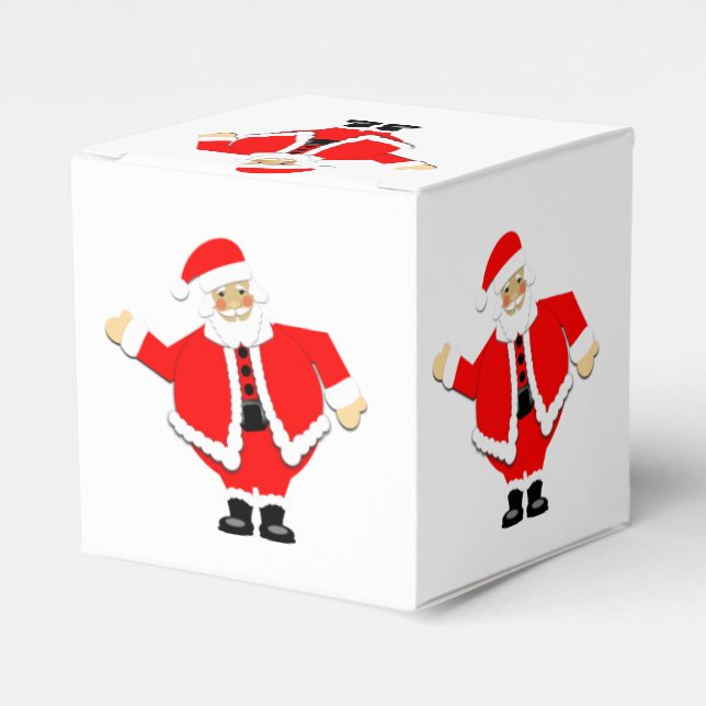 Santa White Favor Box (Front Side)