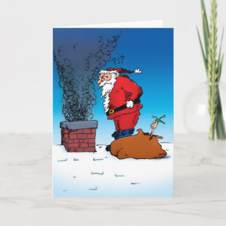 Santa Whiz Funny Cartoon Holiday Card