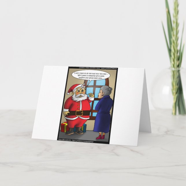 Santa & Wiki Leaks Funny Gifts Tees & Cards (Front)