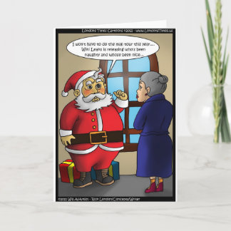 Santa & Wiki Leaks Funny Gifts Tees & Cards