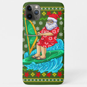 Santa Wind Surf Mele Kalikimaka iPhone 11 Pro Max Case