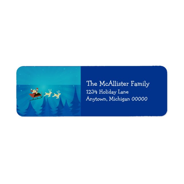 Santa Winter Scene Address Labels (Front)