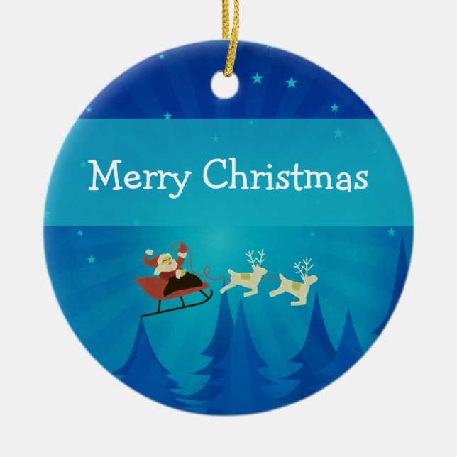 Santa Winter Scene Ornament (Front)