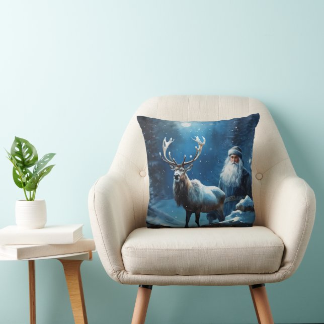 Santa Winterland Magic Throw Pillow (Chair)