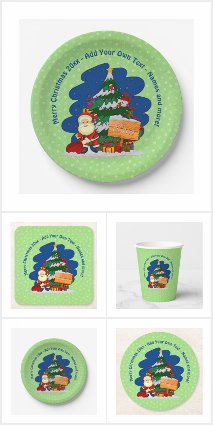 Santa with Christmas Tree 20xx Add Text
