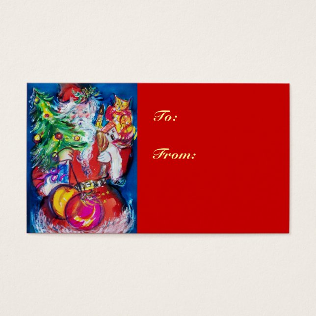 SANTA WITH CHRISTMAS TREE AND GIFTS (Front)