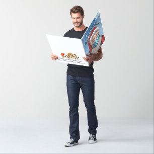 Santa with Face Mask BIG CARD