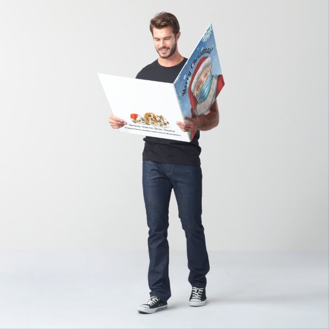 Santa with Face Mask BIG CARD (In Situ)